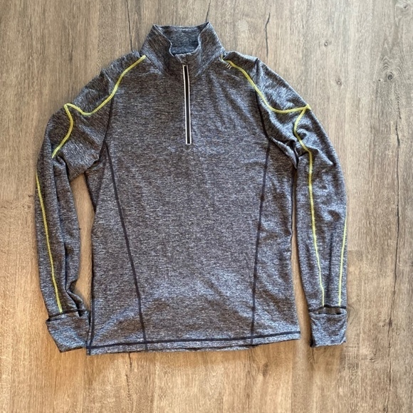 LULULEMON Men’s Half Zip Heathered Black Size Large - Picture 7 of 9